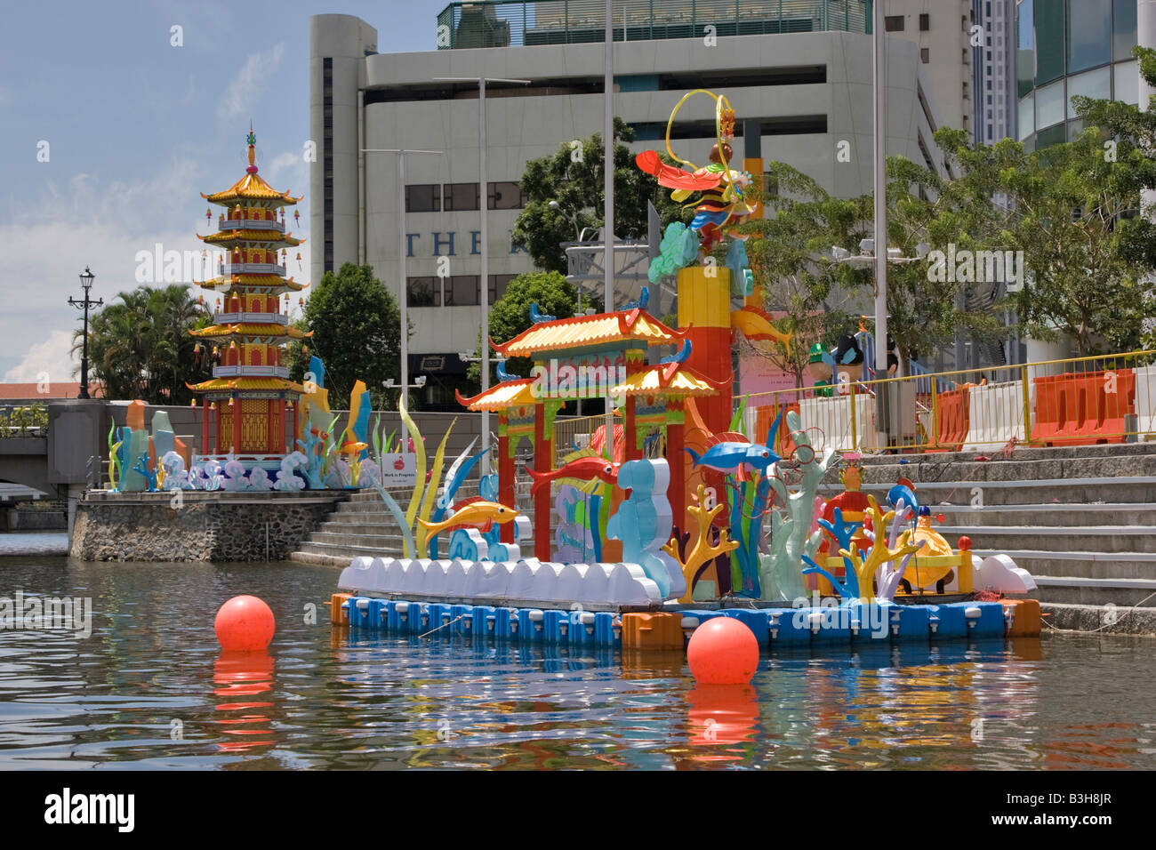 Mid-Autumn Festival hin-und Herbewegungen, Singapur Stockfoto