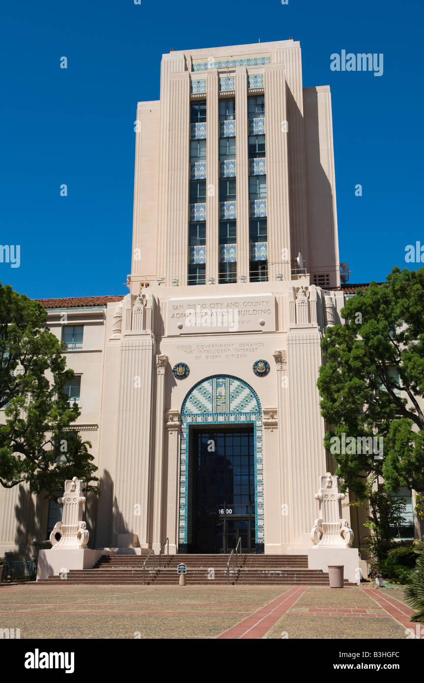 San Diego Stadt Verwaltungsgebäude Stockfoto