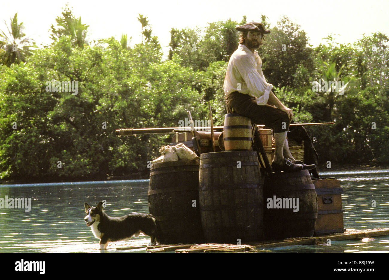 ROBINSON CRUSOE 1997 Miramax Film mit Pierce Brosnan Stockfotografie