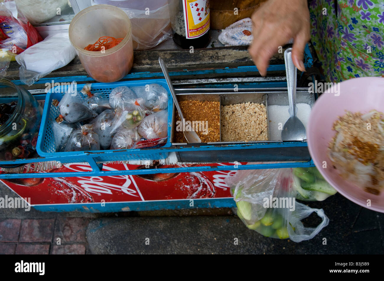 Ein Thai Street-Stall in Bangkok Thailand Stockfoto