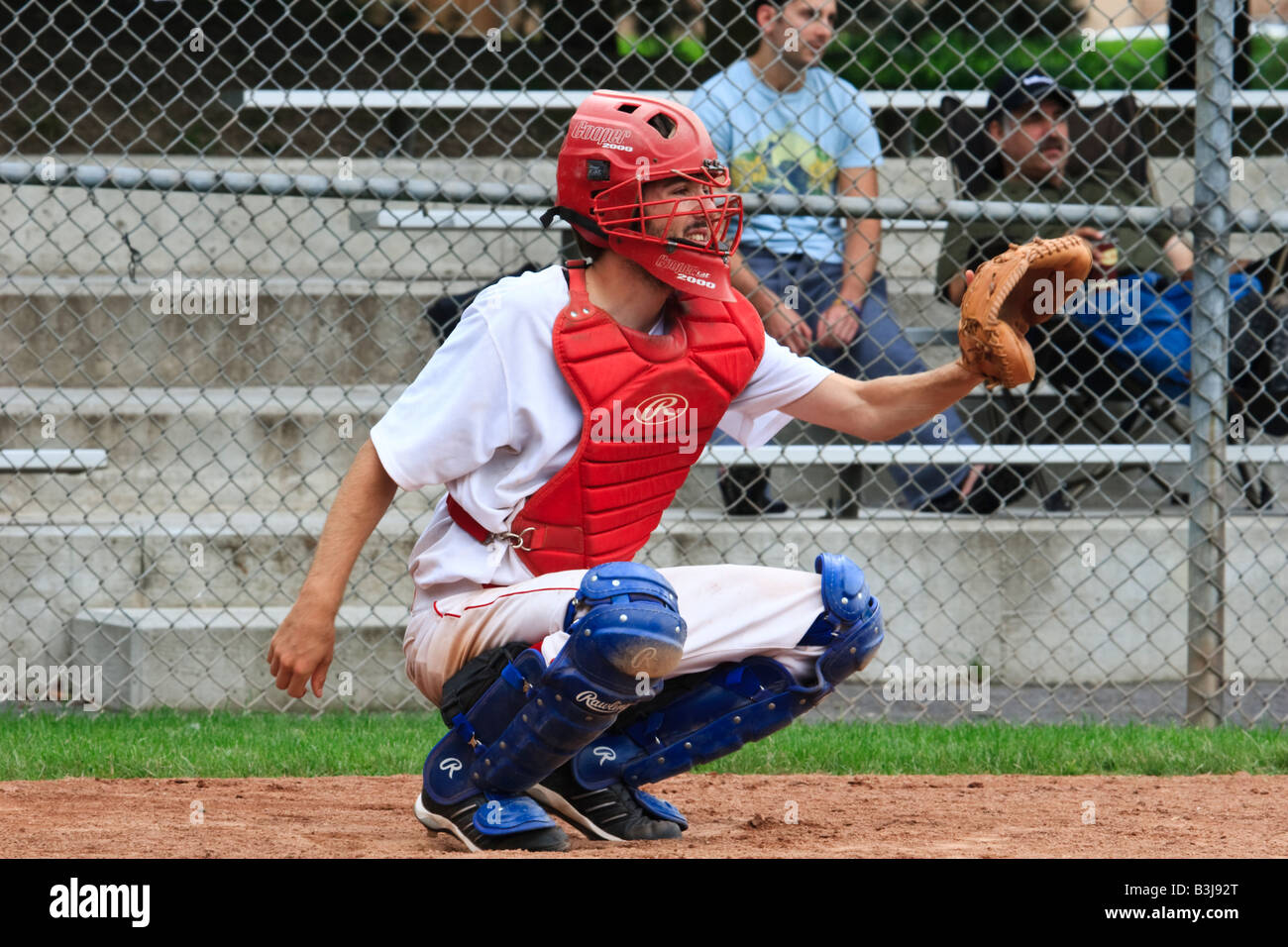 Baseball spielen Stockfoto