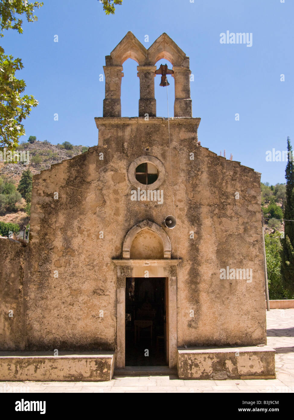 Kleine Kirche Theriso Schlucht Crete Stockfoto