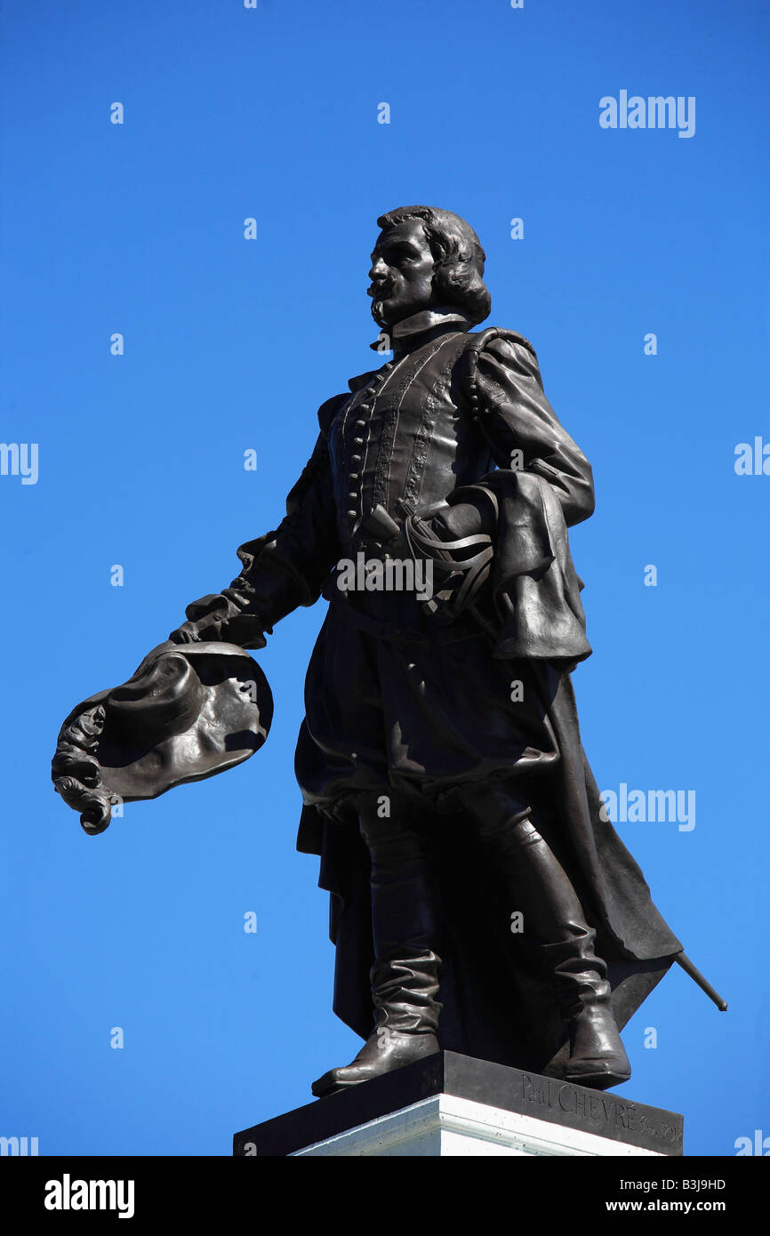 Kanada Québec Quebec City Samuel de Champlain statue Stockfoto