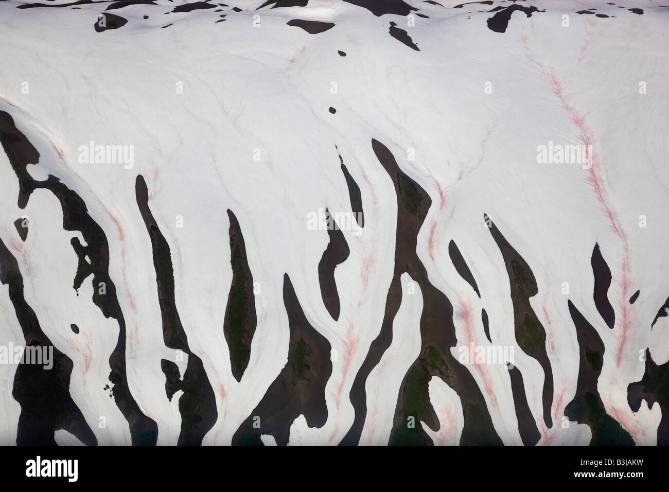 Muster in den Schnee, Lake-Clark-Nationalpark, Alaska Stockfoto