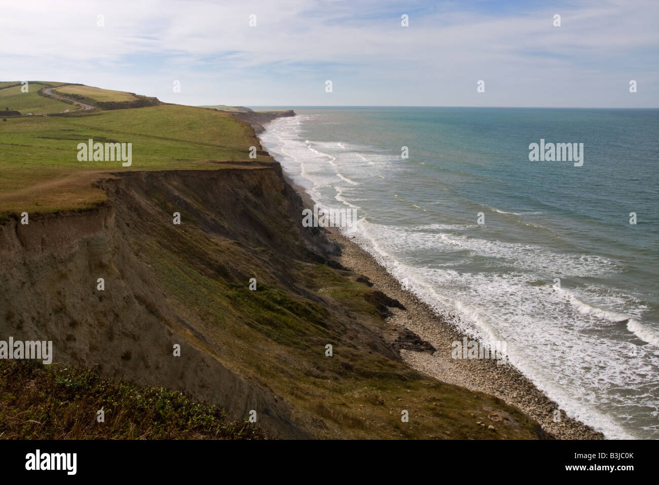 Cliff Erosion an der Compton Bucht, Isle Of Wight, Großbritannien Stockfoto