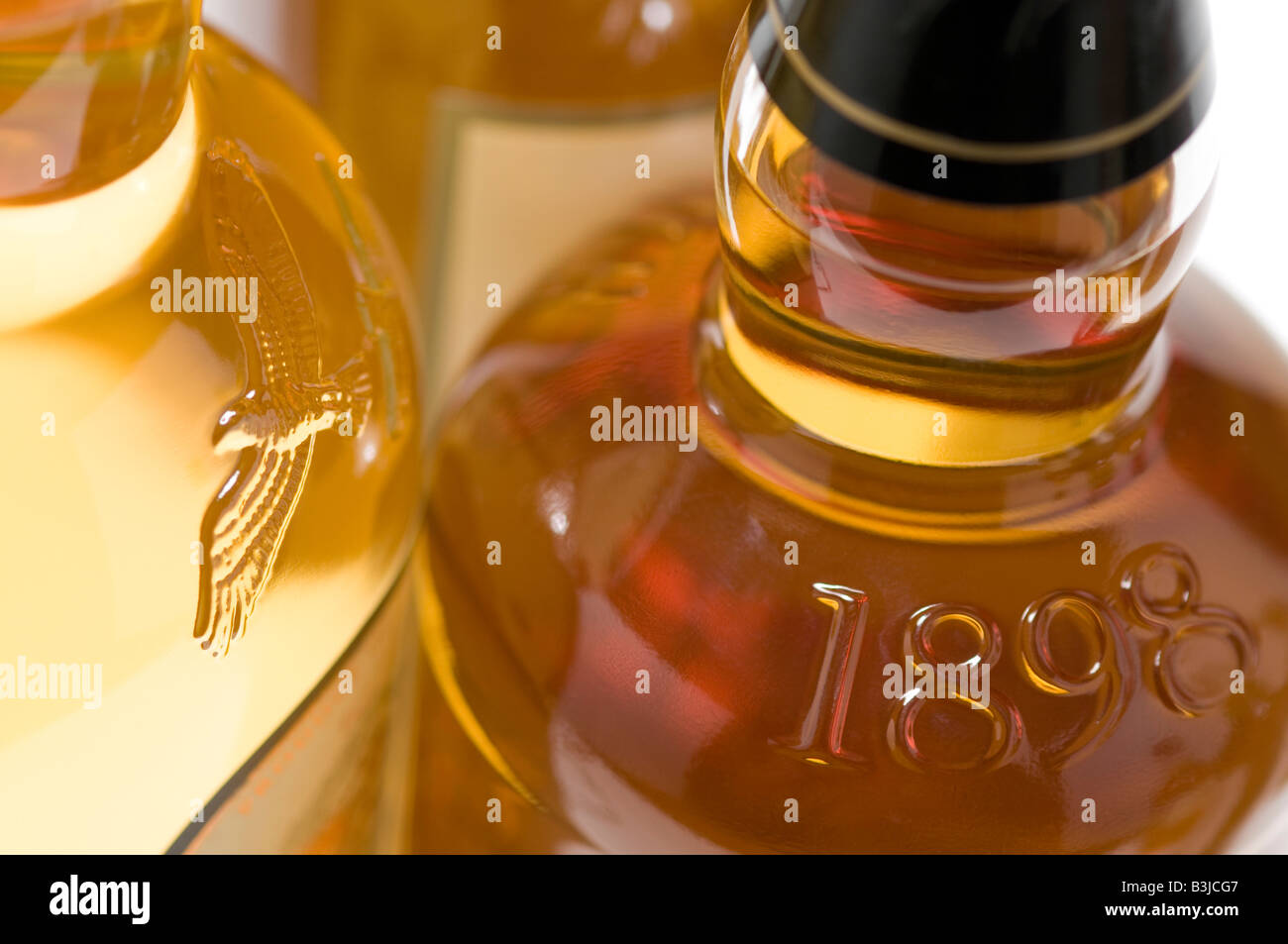 Malt-Whisky-Flaschen Stockfoto