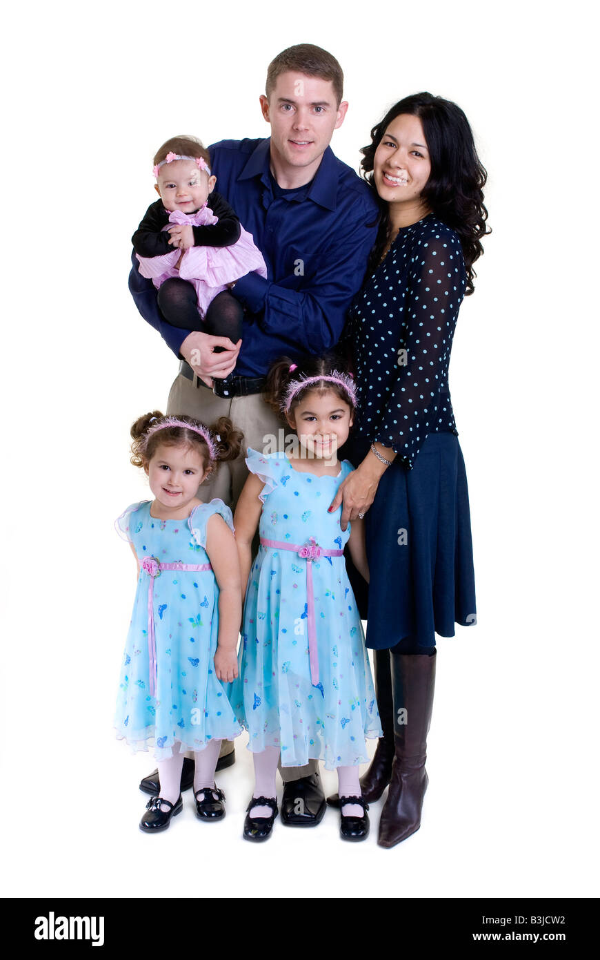 Eine glückliche Familie Bonding Liebe Ehe Kinder Stockfoto