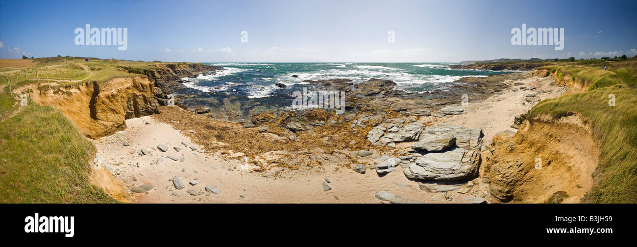 Auf der Insel Groix, einen Blick auf die geologische Naturschutzgebiet (Frankreich). Vue De La Réserve Naturelle Géologique de l'Île de Groix. Stockfoto