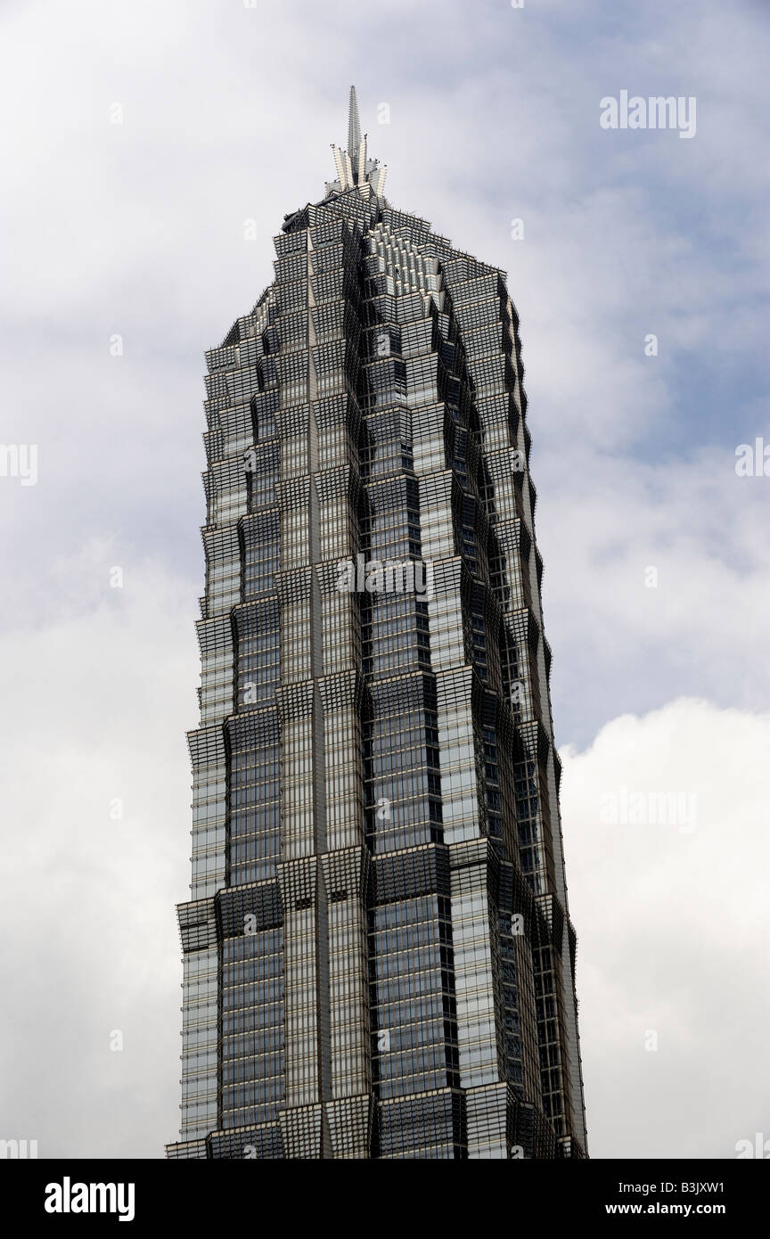 Jinmao Tower in Shanghai, China. 07 Sep 2008 Stockfoto