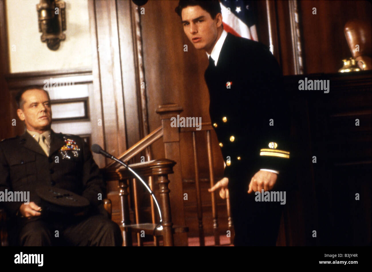 Ein paar gute Männer 1992 Columbia TriStar Film mit Jack Nicholson auf der linken Seite und Tom Cruise Stockfoto