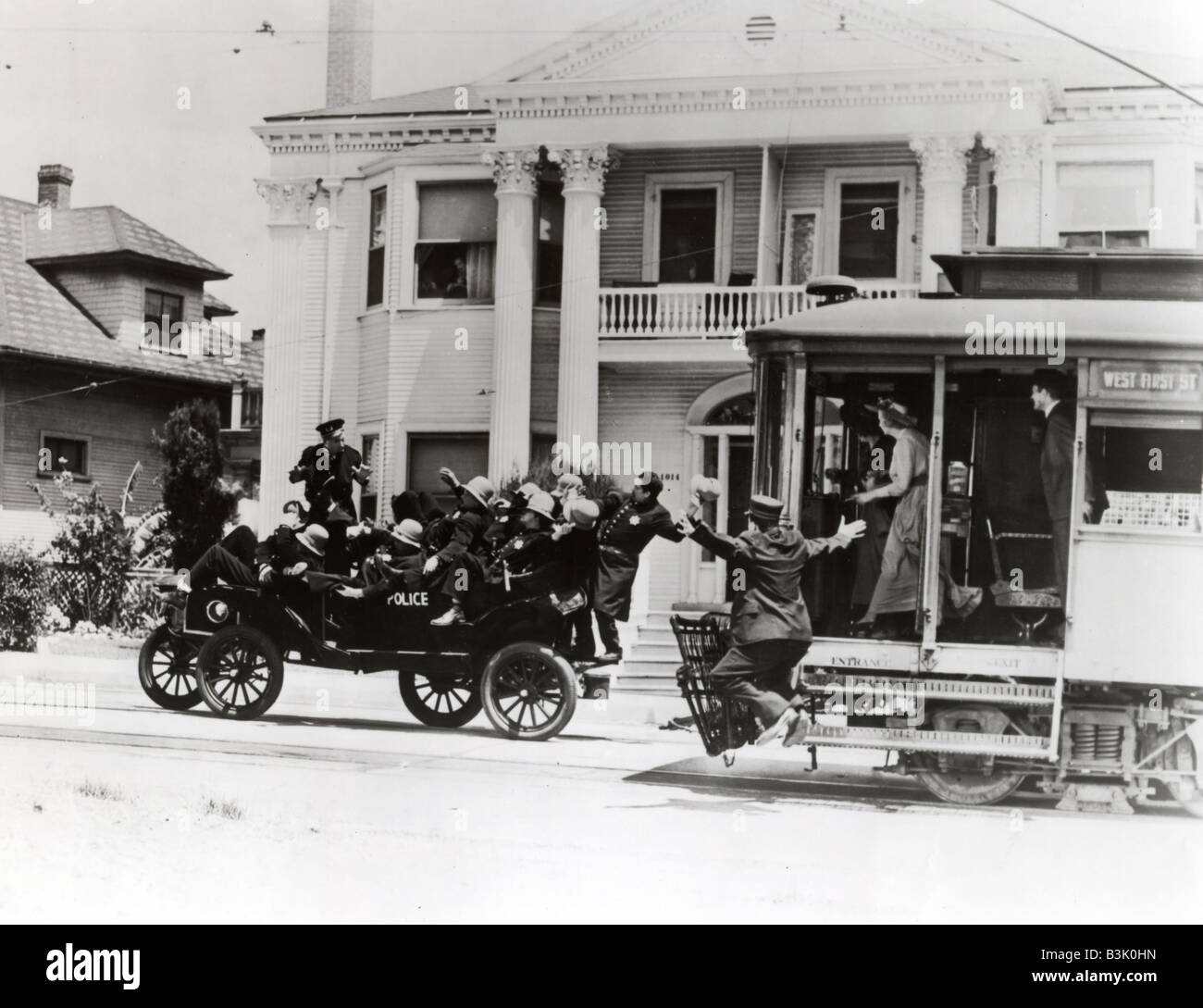 KEYSTONE COPS uns Stummfilm-Komiker Stockfoto