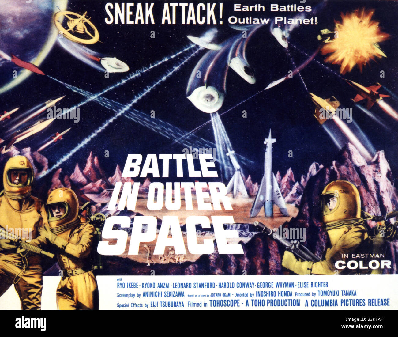Schlacht im Weltraum Plakat für 1977 Toho-Film Stockfoto