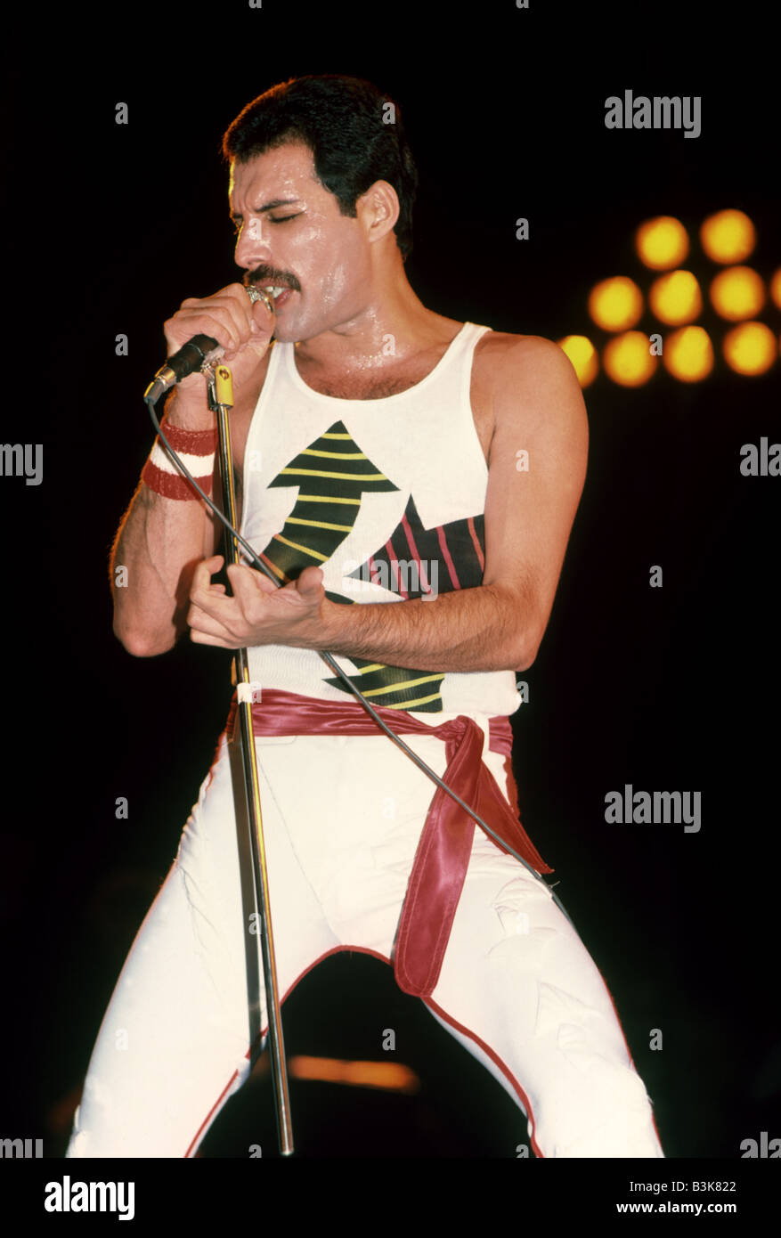 UK-Rock-Gruppe QUEEN mit Freddie Mercury im September 1982 Stockfoto