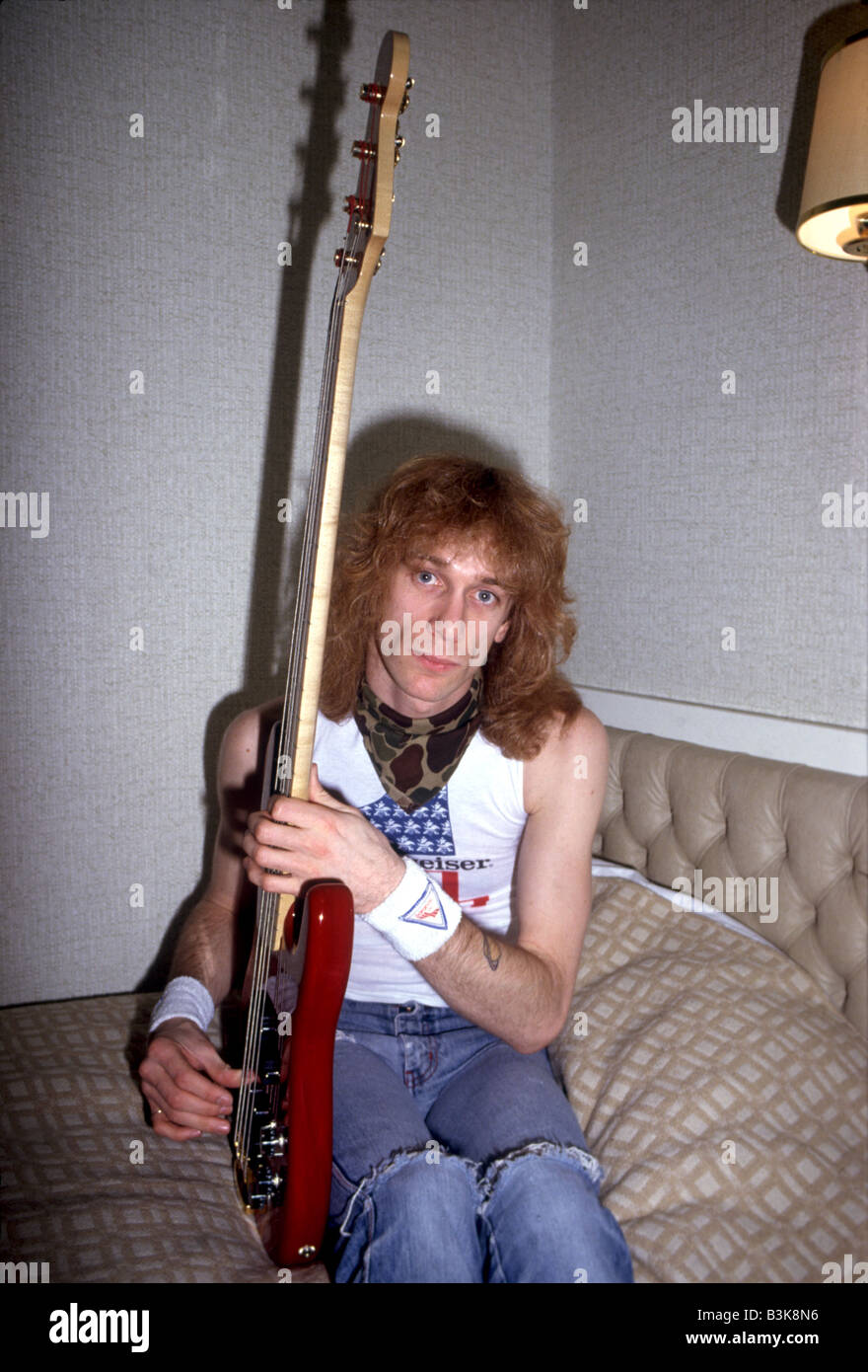UFO Billy Sheehan der UK/German Rockgruppe über 1984 Stockfoto