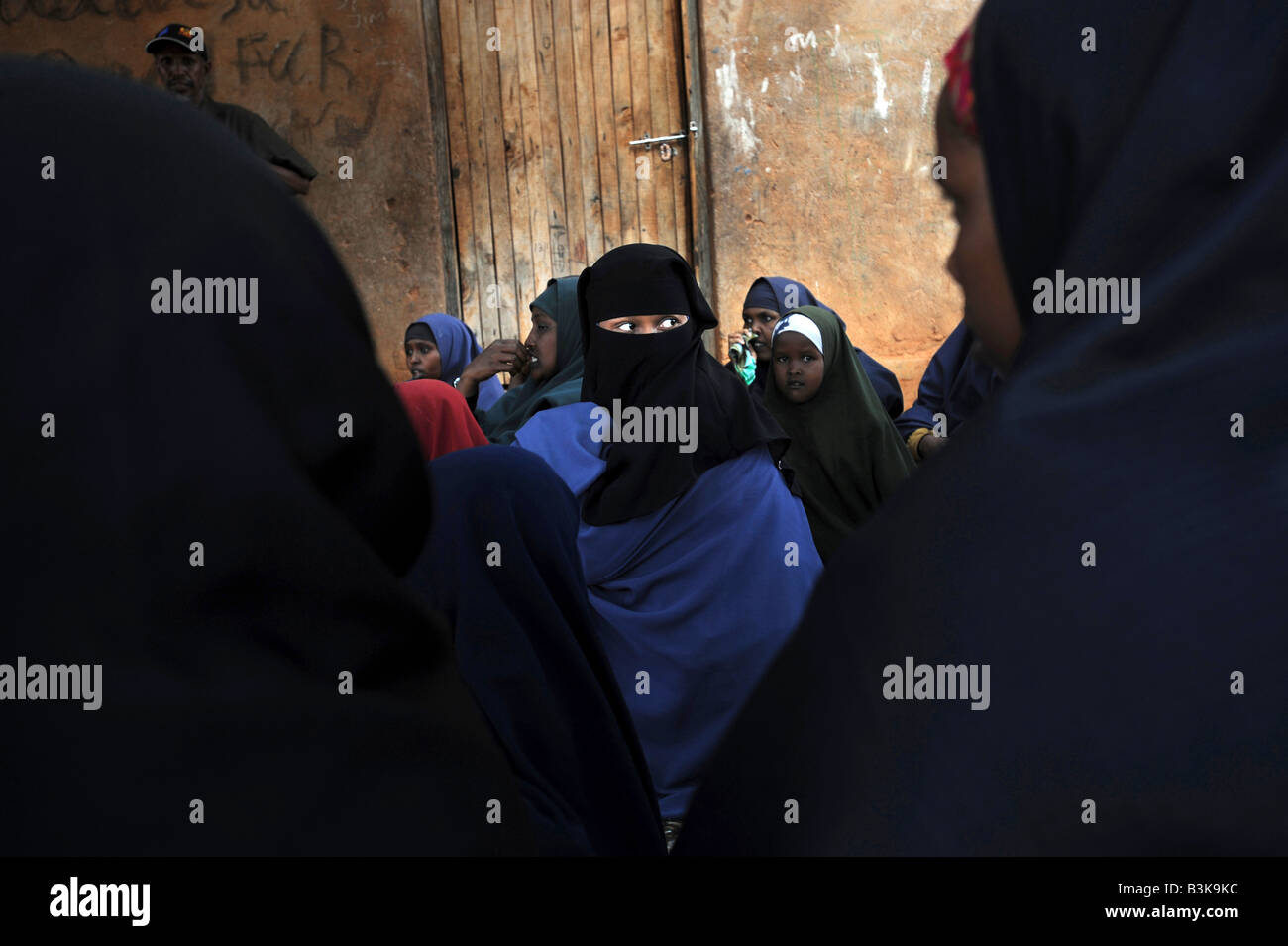 Ismahan Abdi Karin an einem IDP Womens Zuflucht Siedlung in Belet Xaawo in Somalia nach Flucht vor der Gewalt in Mogadischu Stockfoto