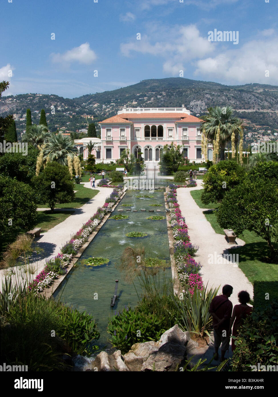 Die Gärten und die Villa Ephrussi de Rothschild auf Cap Ferrat in der Nähe von Nizza, Cote d Azur Provence Frankreich Stockfoto