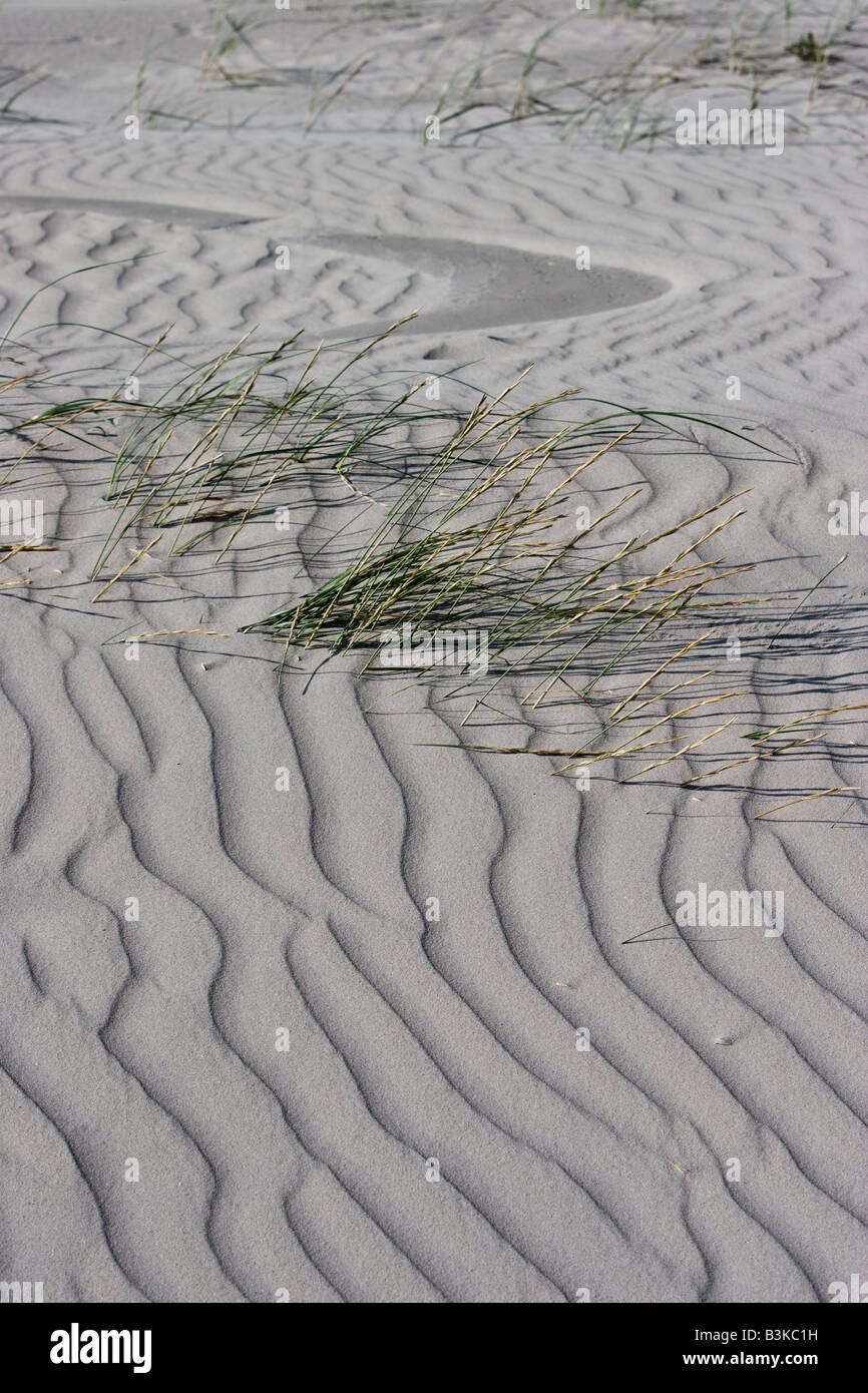 Sand, Wellen in der Nähe von St. Peter Ording, Schleswig-Holstein, Norddeutschland Stockfoto