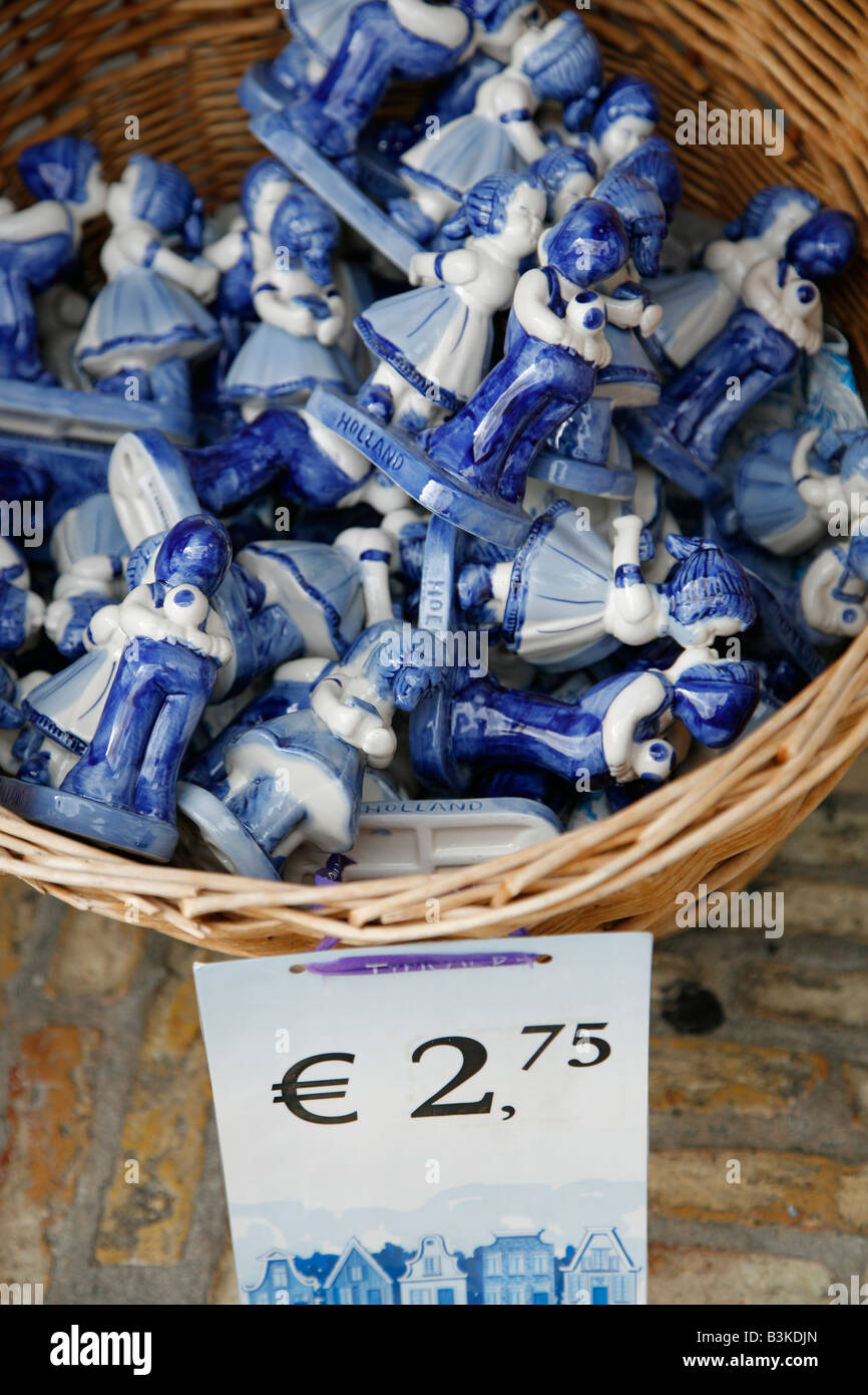 Blaue Keramik, Delft, Niederlande Holland Stockfoto