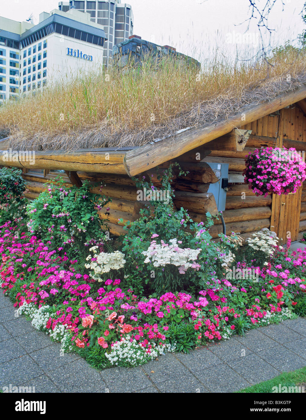 Anchorage Convention und Besucher Center Bureua und Hilton Hotel Anchorage Alaska Stockfoto