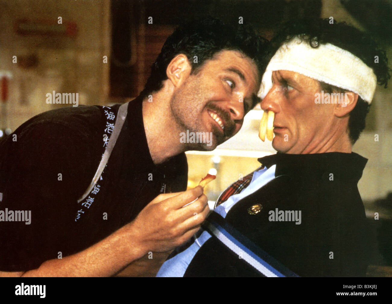 Ein Fisch namens WANDA 1988 MGM-Film mit Kevin Kline auf der linken Seite und Michael Palin Stockfoto