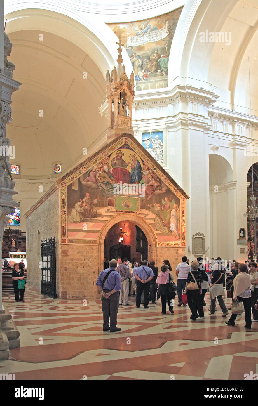 Italien-Umbrien-Umbrien zentrale Italien Reisen Sanctum Portiunkula Basilika Santa Maria Angeli Saint Mary Engel Assisi Santa Stockfoto