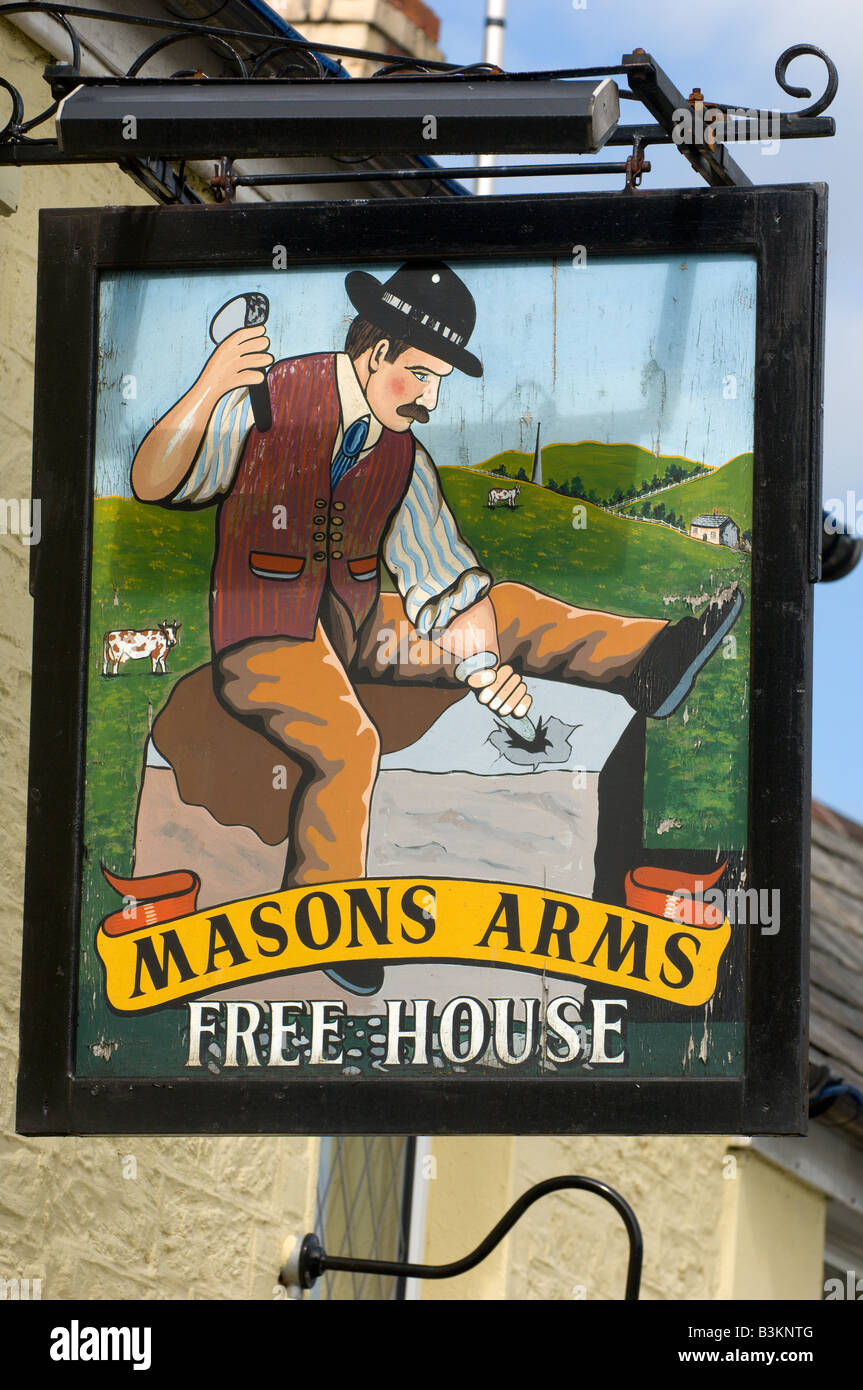 Pub Schild Bodmin Cornwall Großbritannien Europa Stockfoto