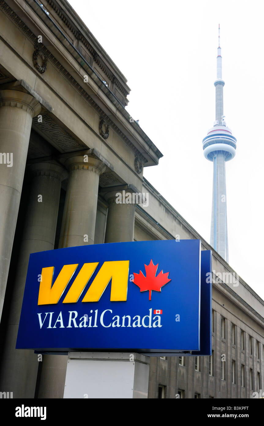 VIA Rail Canada Zeichen Stockfoto