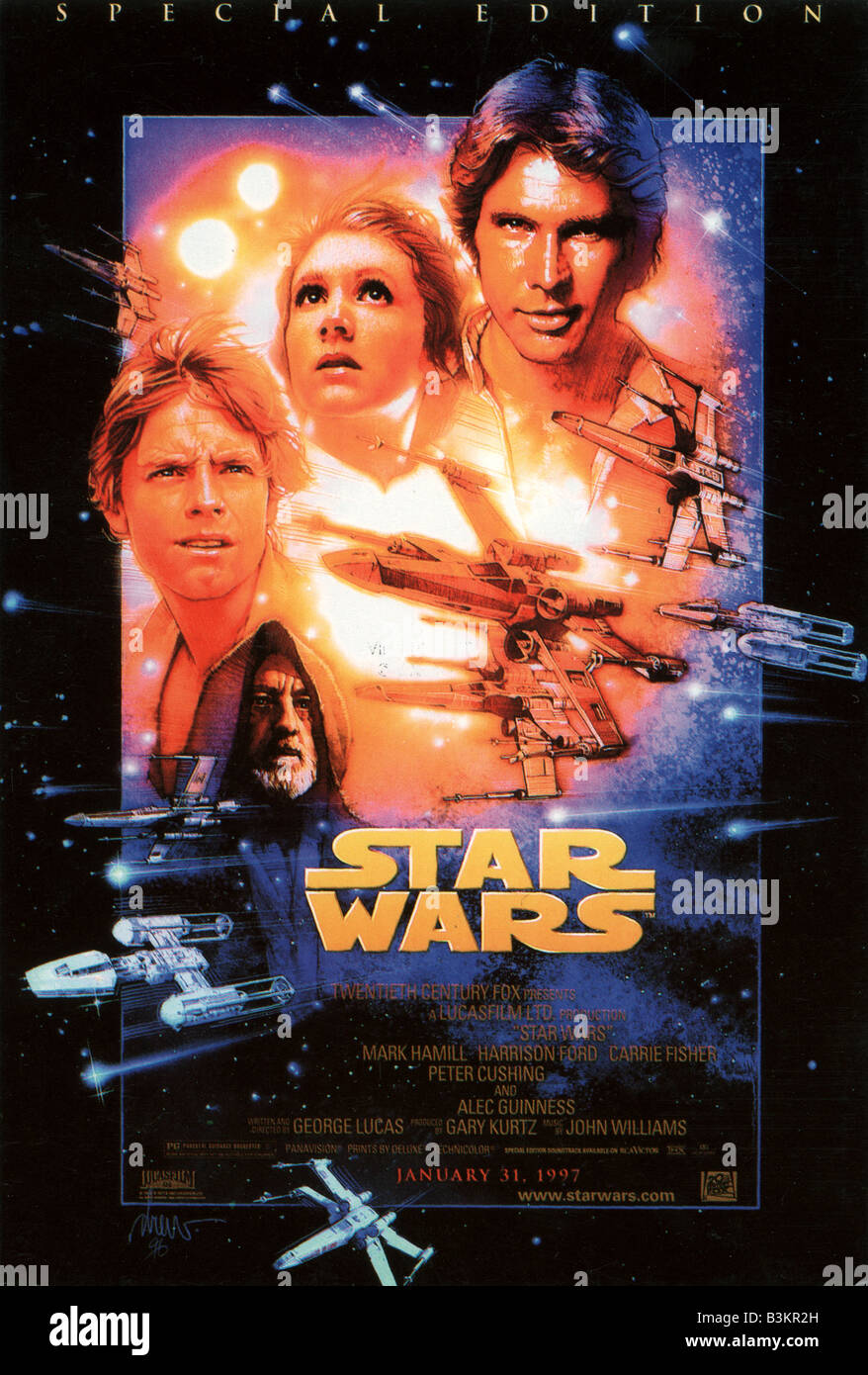 STAR WARS Poster für den TCF/Lucasfilm Film 1977 Stockfoto
