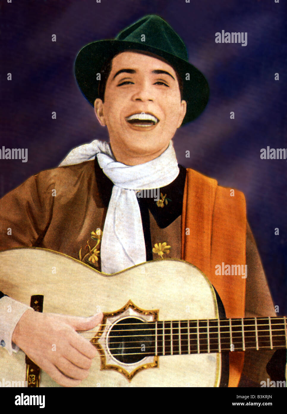 CARLOS CARDEL argentinischer Sänger und die berühmteste Figur in der Geschichte des Tangos. Er starb bei einem Flugzeugabsturz im Jahr 1935 Stockfoto