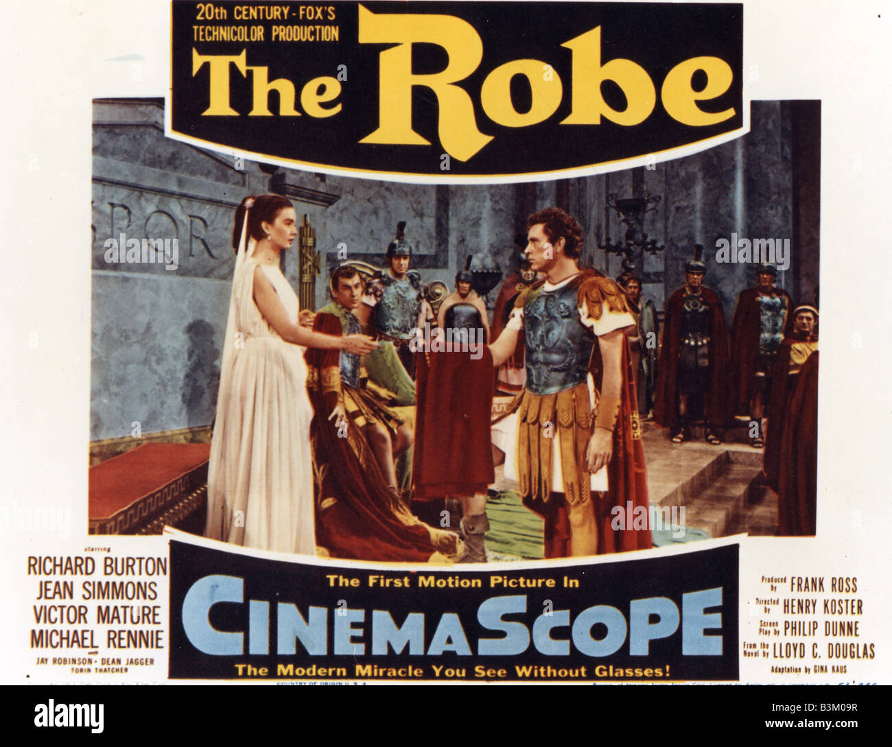 DIE ROBE 1953 TCF-Film mit Jean Simmons und Richard Burton Stockfoto