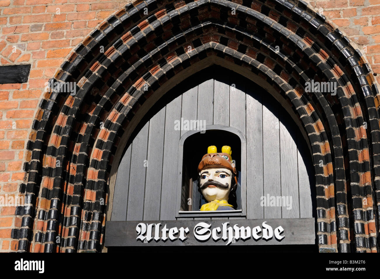 Portal Eines der Ältesten Häuser in Wismar Deutschland Portal eines der ältesten Häuser in Wismar Deutschland Stockfoto