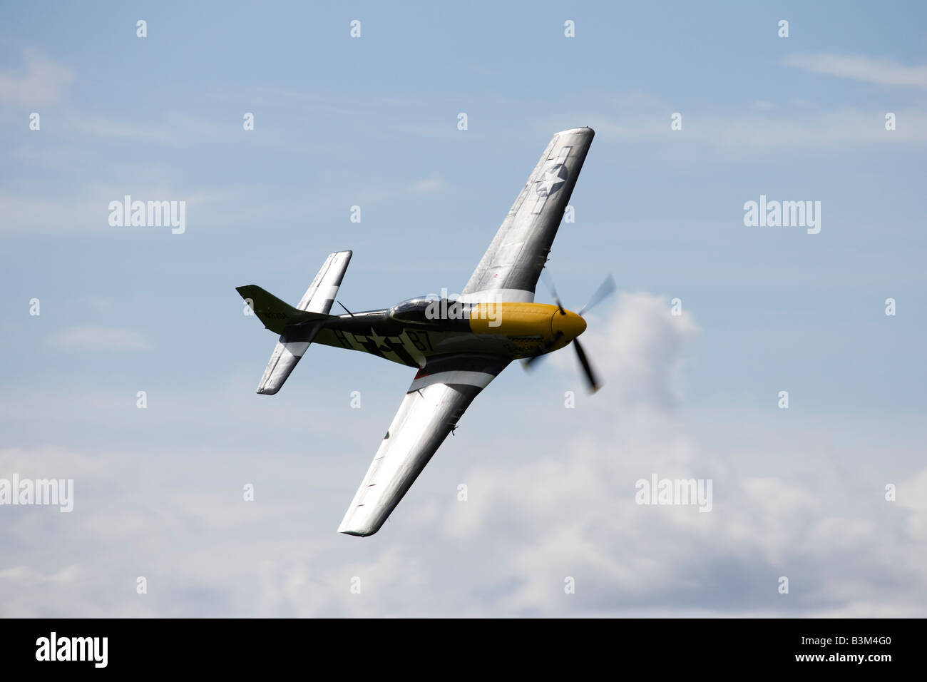 P - 51D Mustang, Unternehmen Airshow, Northamptonshire, England, UK 2008 Stockfoto