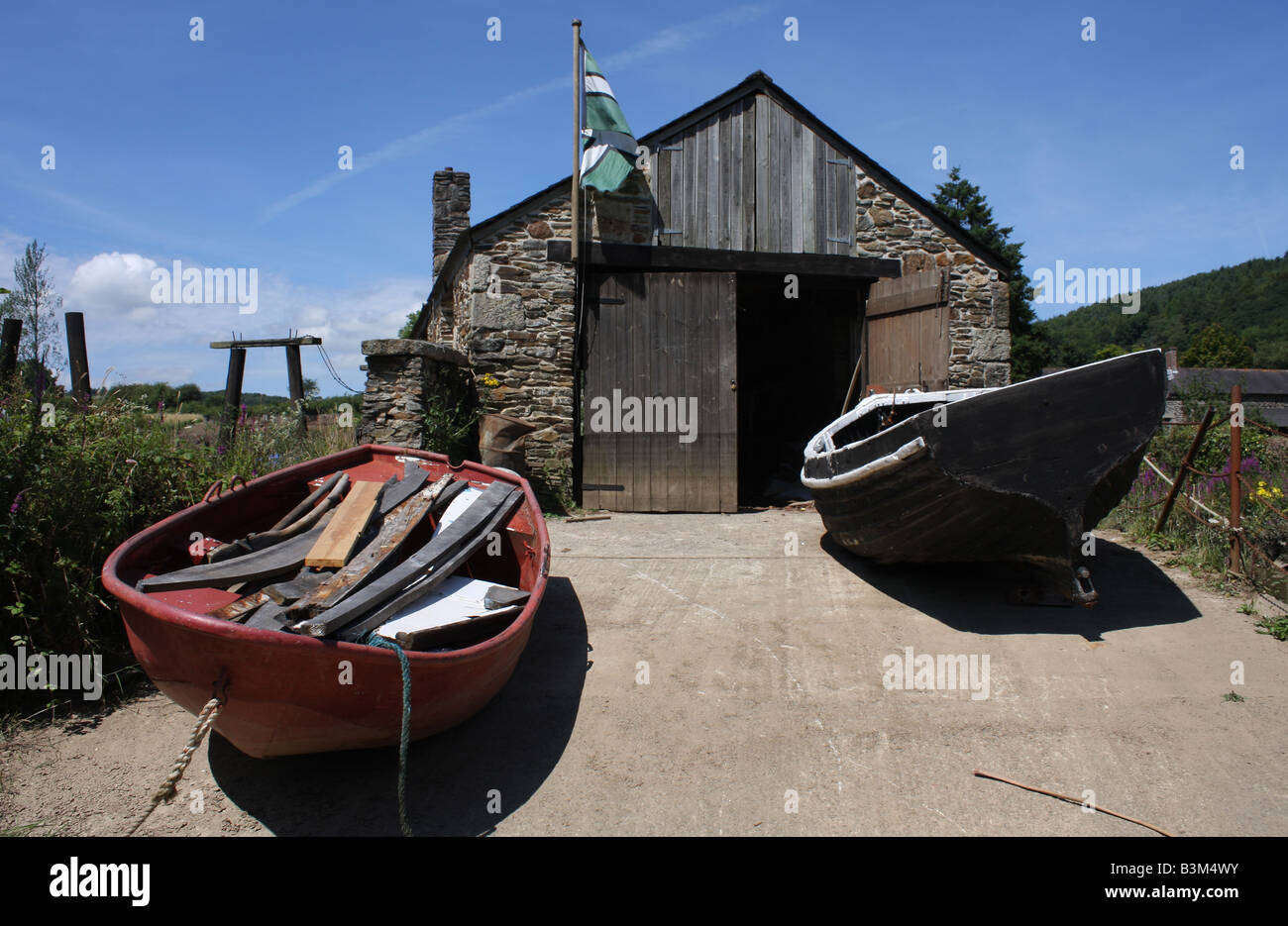 Werft am Morwellham Quay in Devon Stockfoto