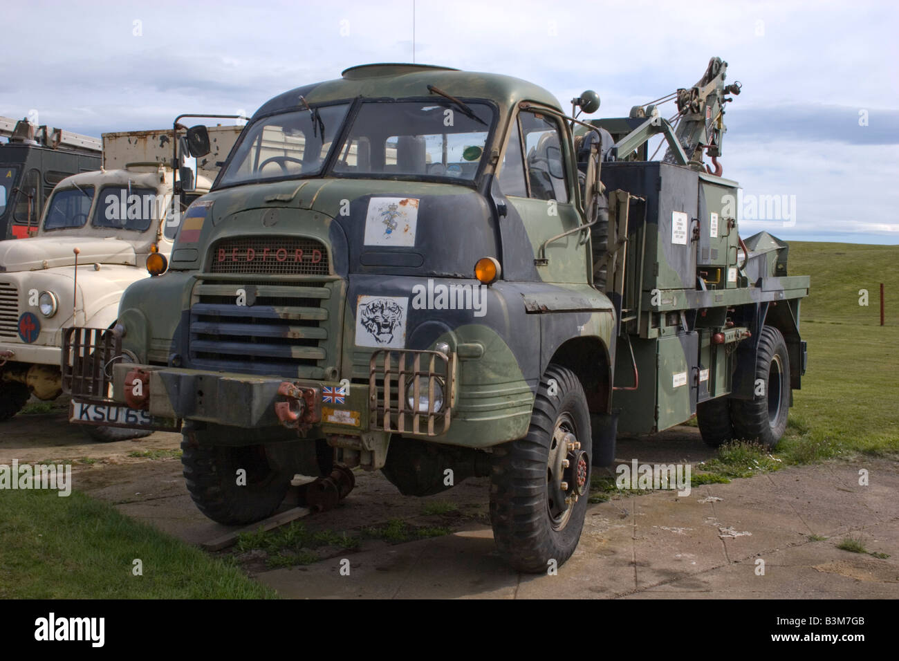 Britische Militärfahrzeuge auf Anzeige an Schottlands geheimen Bunker Fife, Schottland, U.K Stockfoto