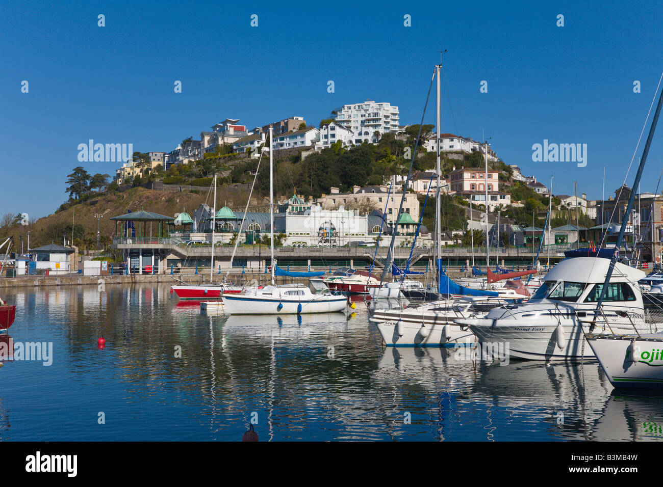 Stadt und Hafen, Torquay, Devon, England Stockfoto