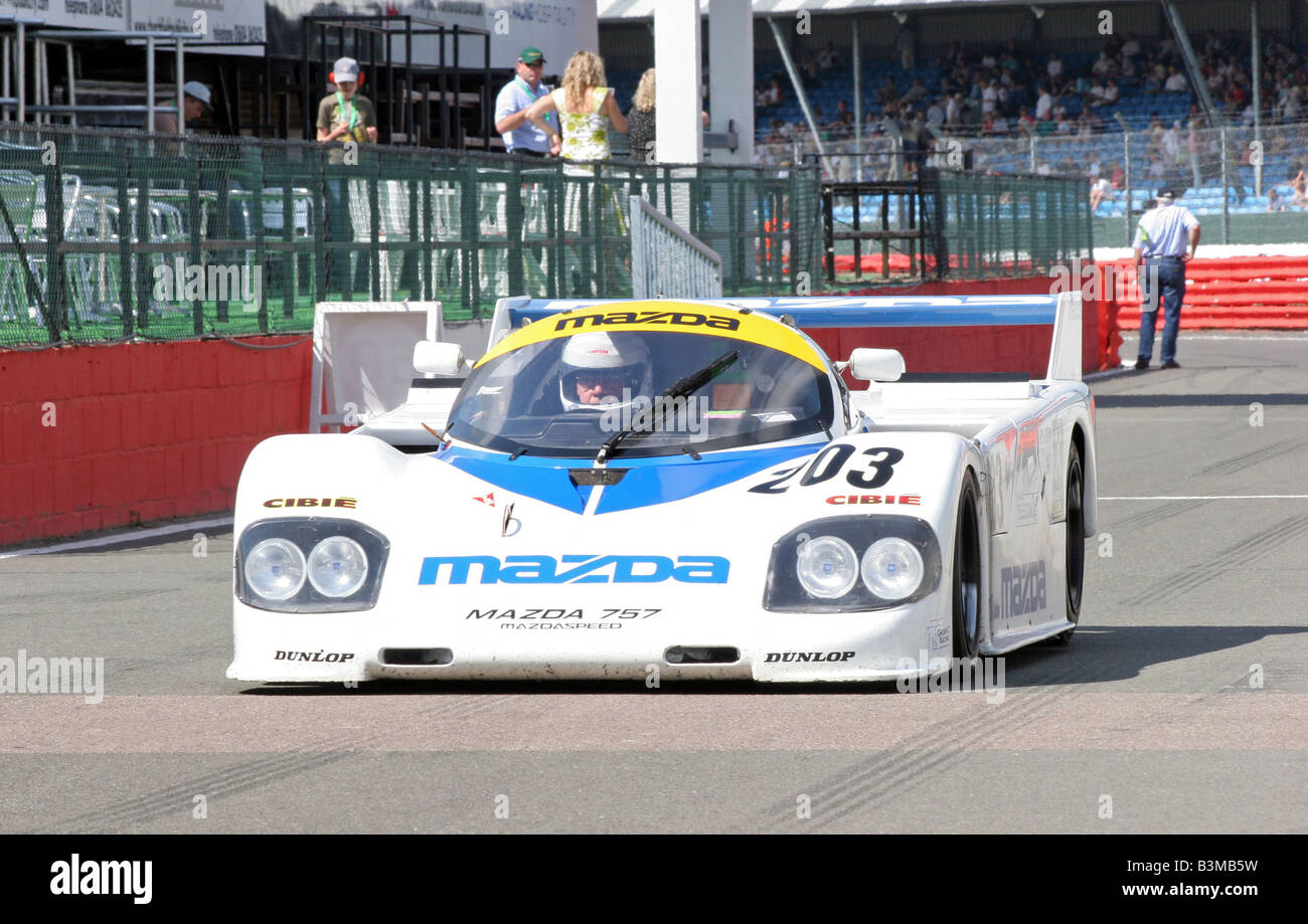 Jim Loftis in einer 1987 Mazdaspeed Gruppe C Serie Autos Stockfoto