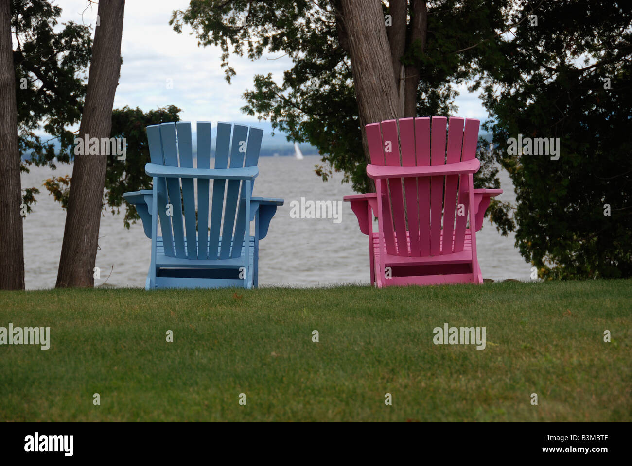 Adirondack Stühle Stockfoto