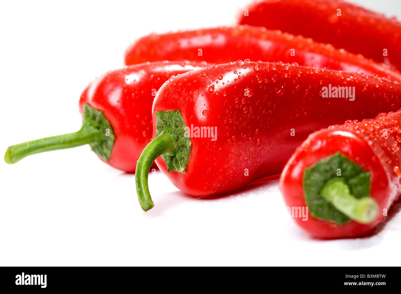 Rote Paprika, Nahaufnahme Stockfoto