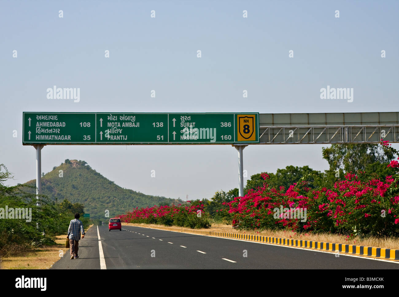 National Highway 8, Gujarat, Indien Stockfoto