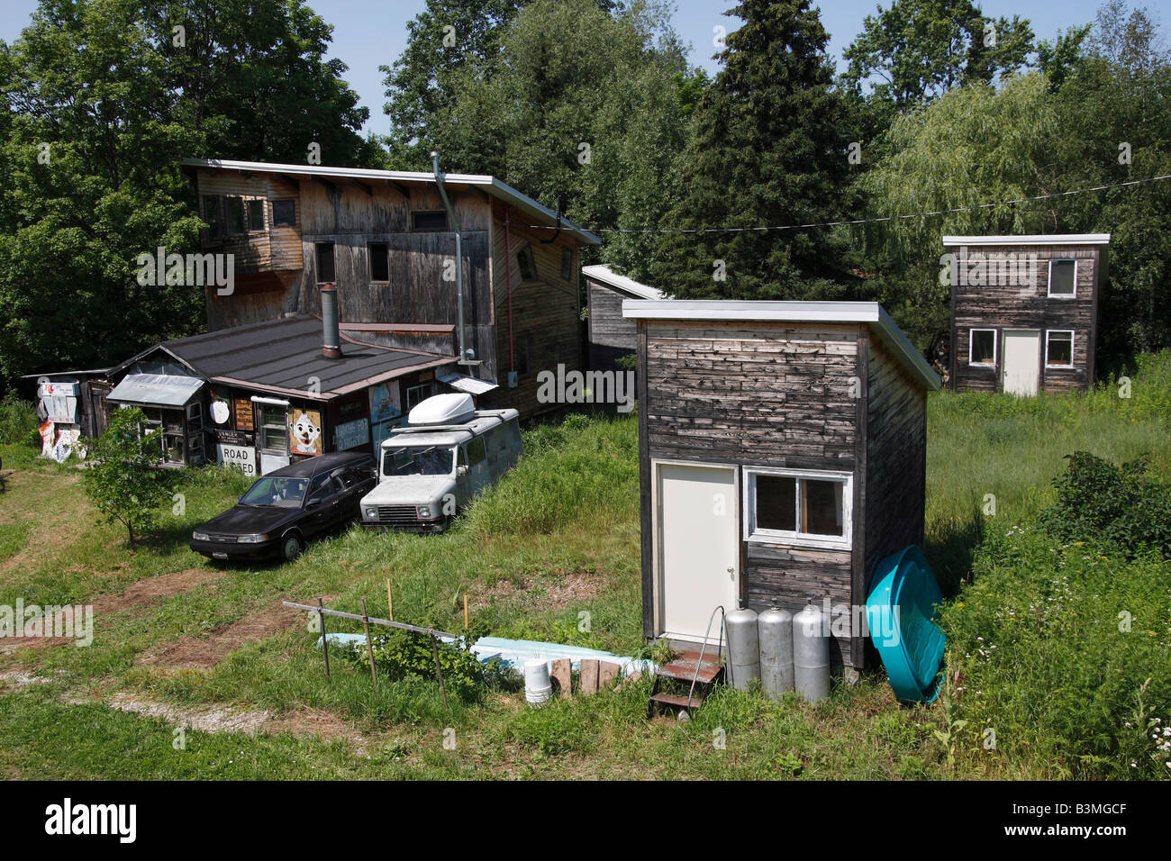 Hütten in Upper Peninsula Michigan USA Hi-res Stockfoto