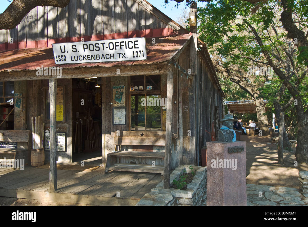 Texas Hill Country Luckenbach Postamt General Store Bar Stockfoto