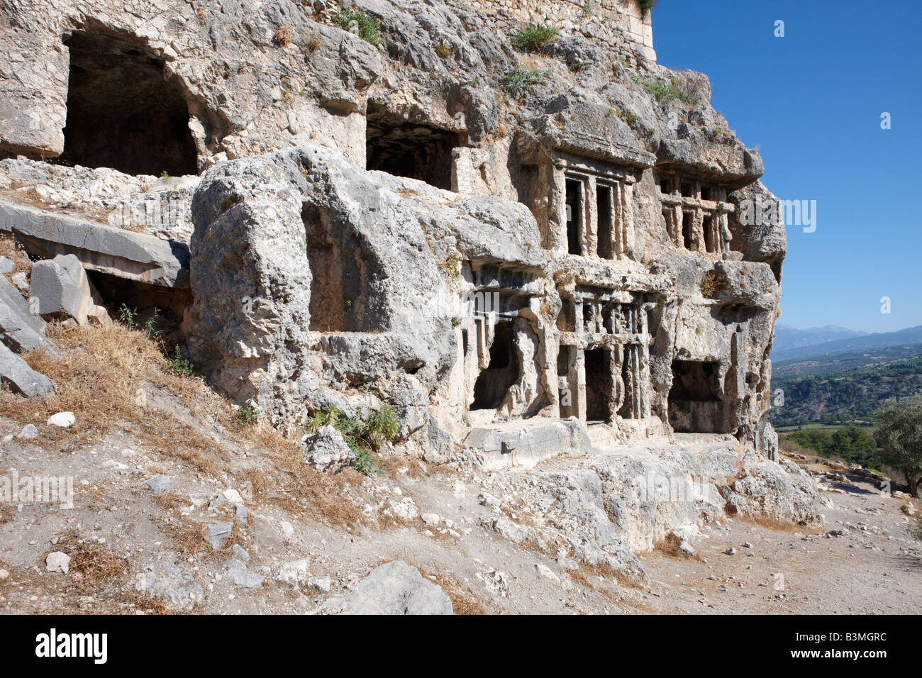 Antiken Lykischen Haus Typ Gestein Schneiden Graber In Tlos Sud