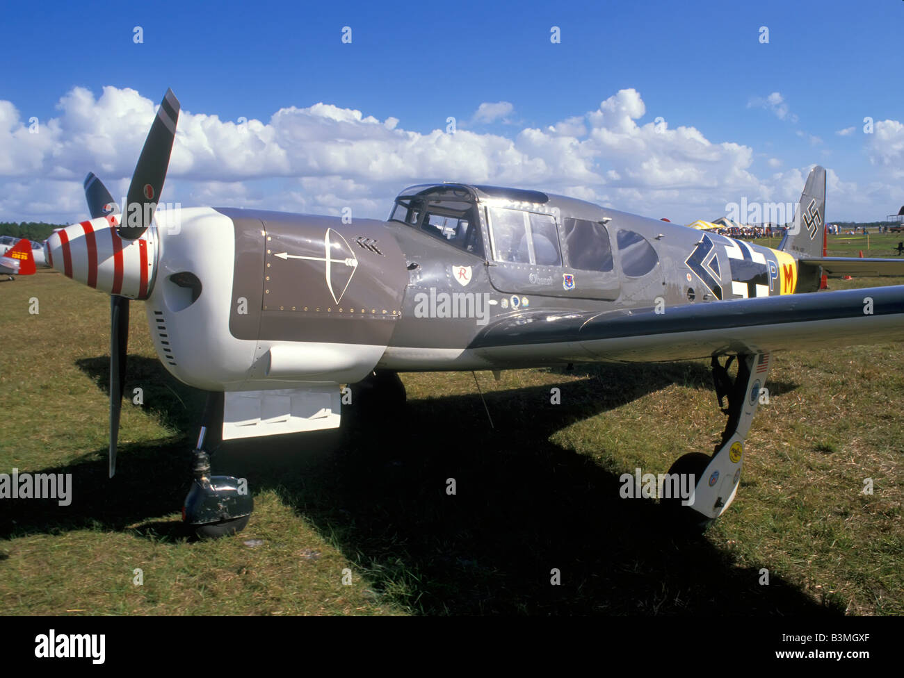 Deutscher Zweiter Weltkrieg Messerschmitt Bf 109 Kämpfer-Flugzeug Stockfoto