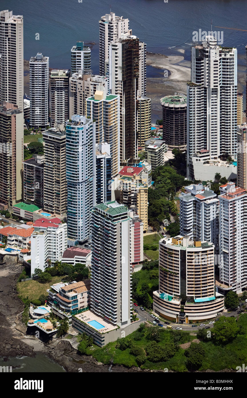Panama-Stadt Antenne oben Wohntürme Stockfoto