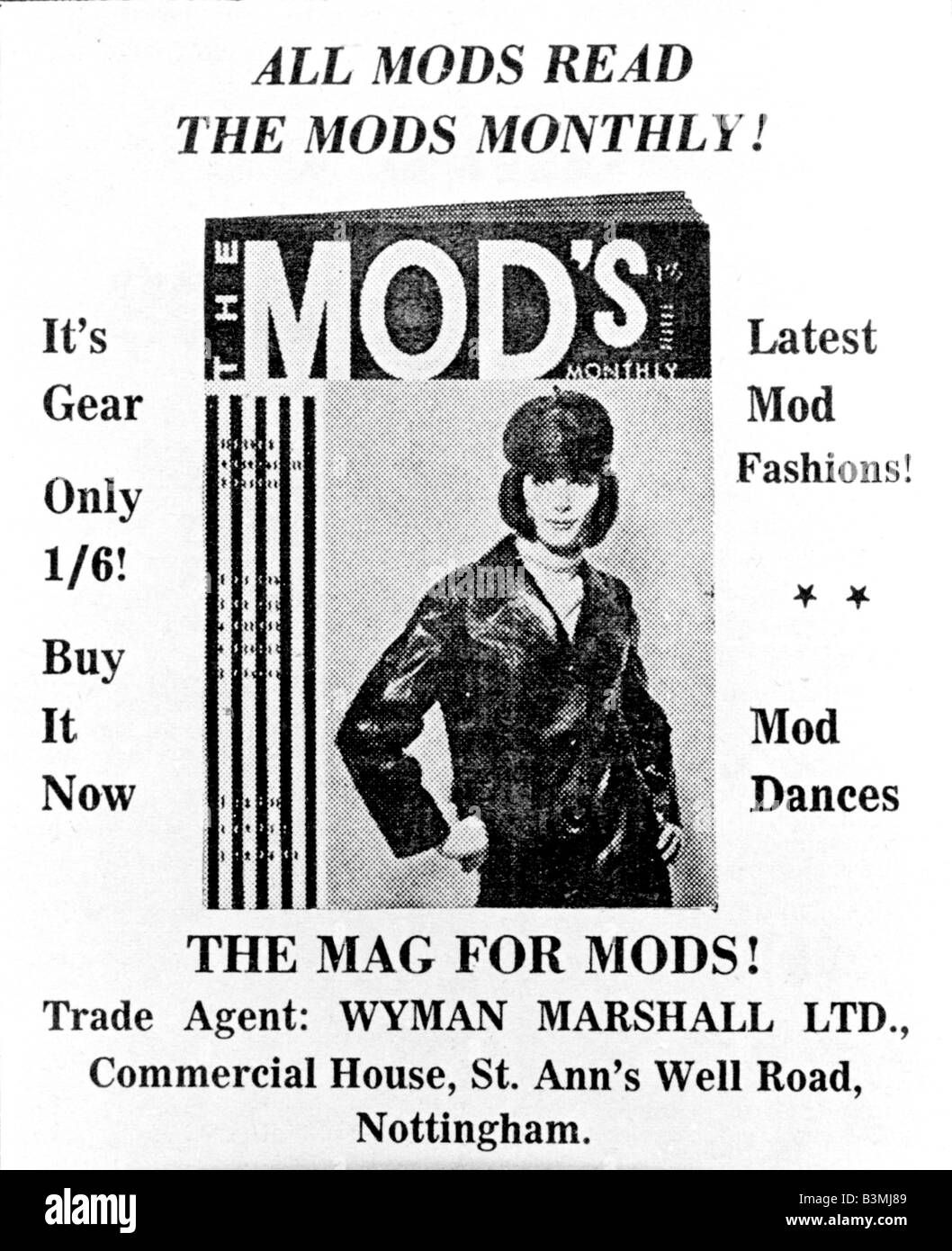 SIXTIES FASHION MOD MAGAZIN Stockfoto