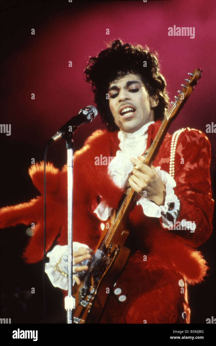 Prinz U.S.-Rock-Musiker im Jahr 1985 Stockfoto