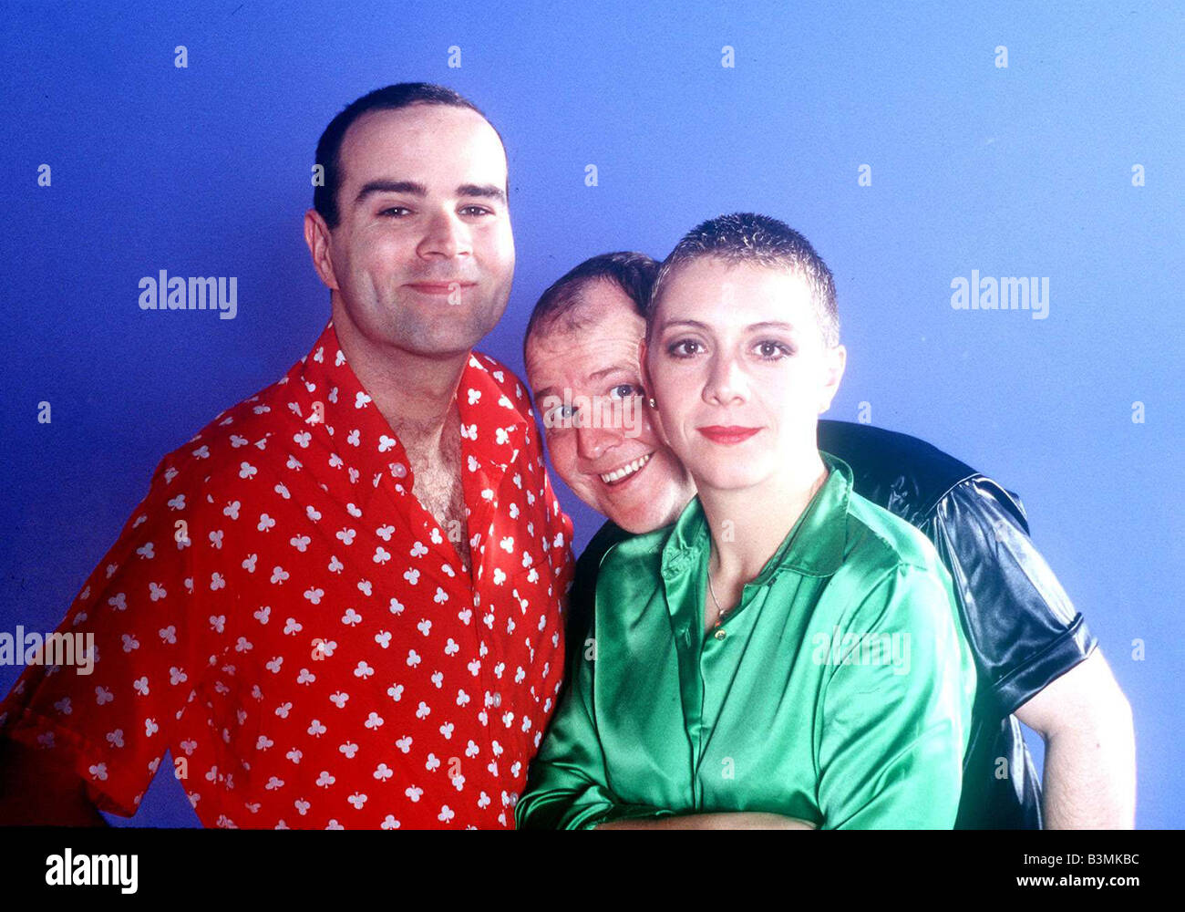 Greg Hemphill verließ Karen Dunbar und Ford Kiernan aus dem hit-Comedy-Programm Chewin Fett Dezember 1999 mirrorpix Stockfoto