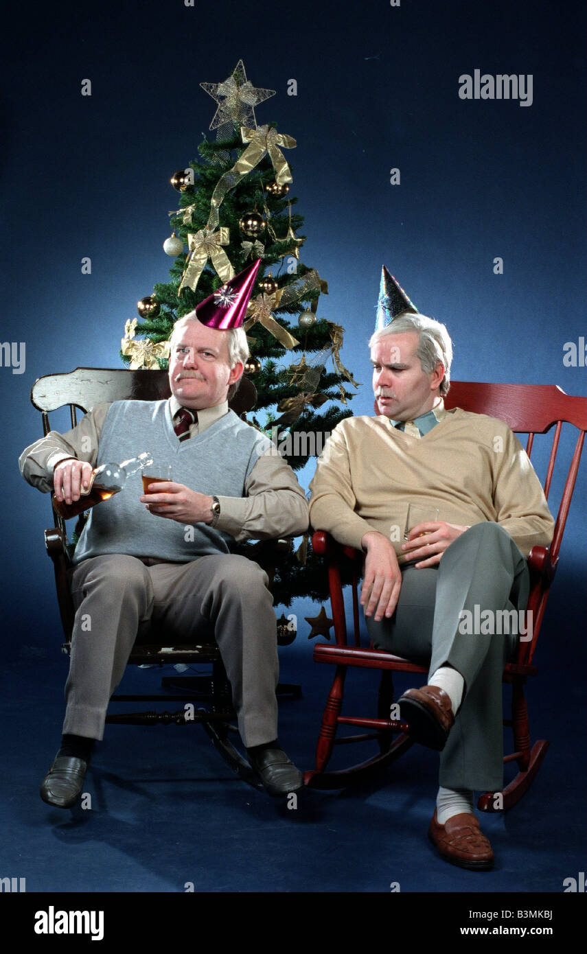 Kauen das Fett Fernsehprogramm zu Weihnachten Dezember 2000 mit Ford Kiernan und Greg Hemphill Stockfoto