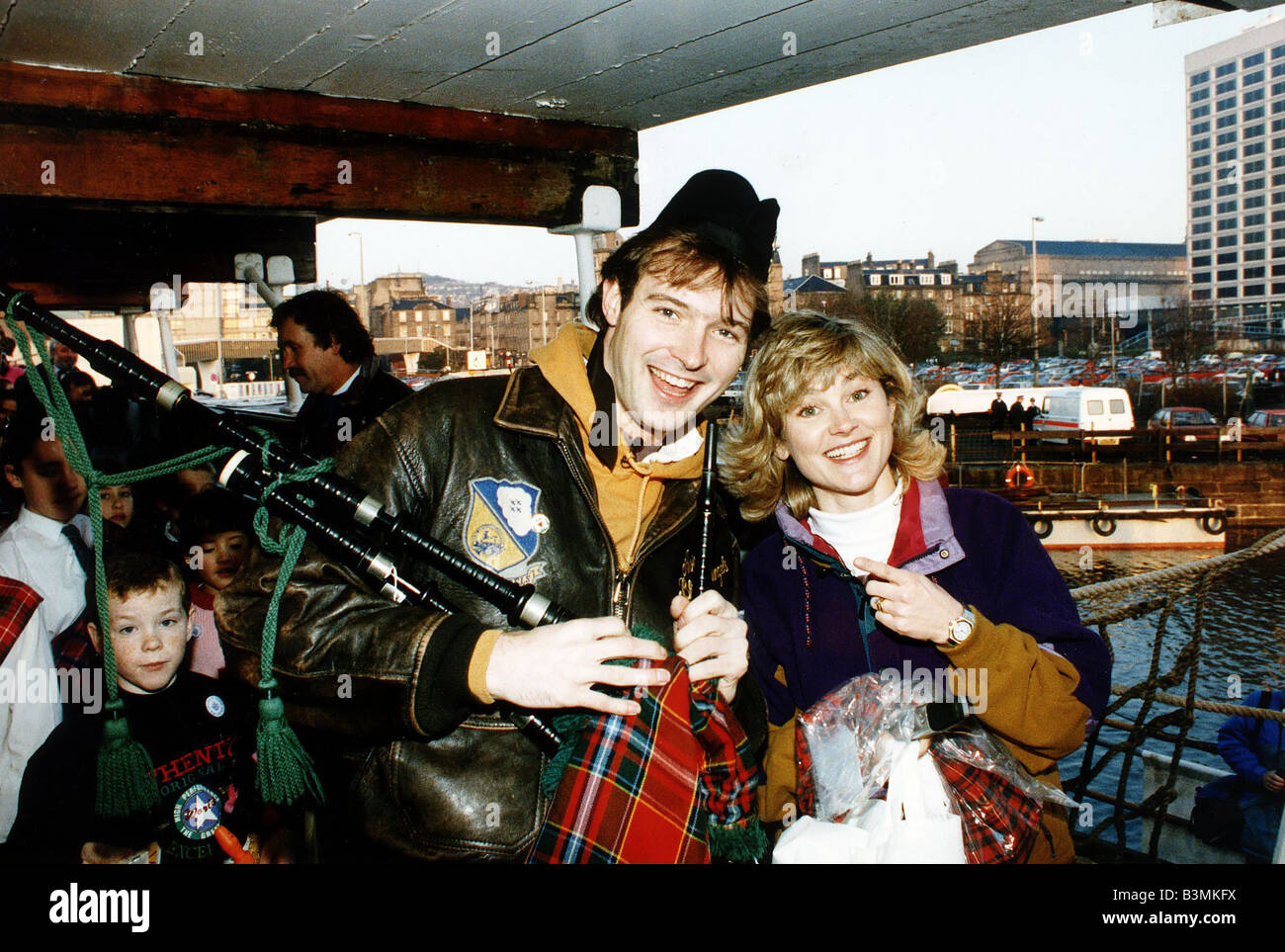 John Leslie mit Anthea Turner 1992 Stockfoto