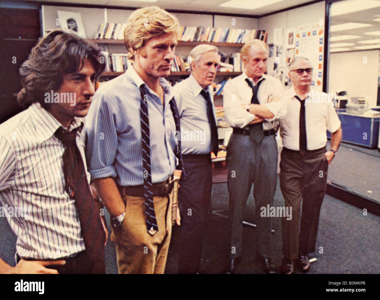 ALL THE PRESIDENT Männer 1976 Warner Film mit Dustin Hoffman an links neben Robert Redford Stockfoto